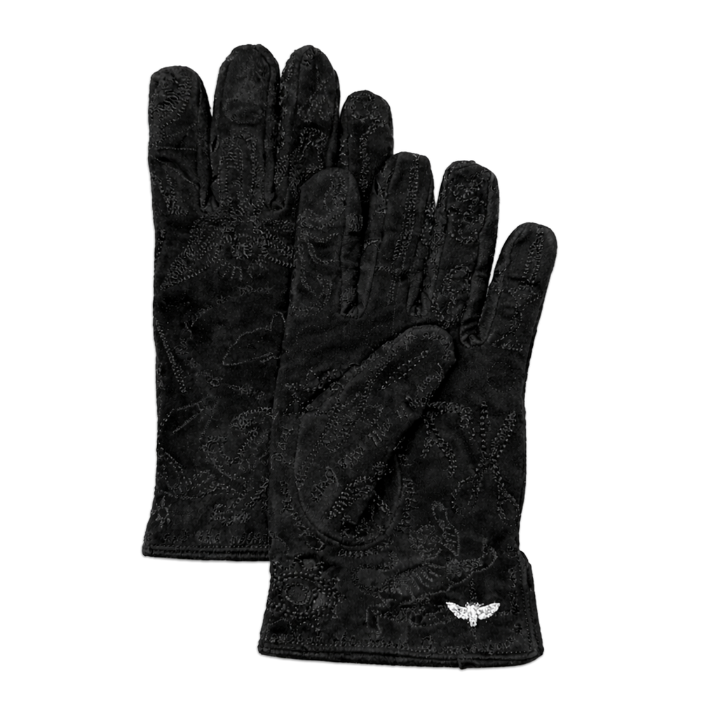 Embroidered Suede Gloves