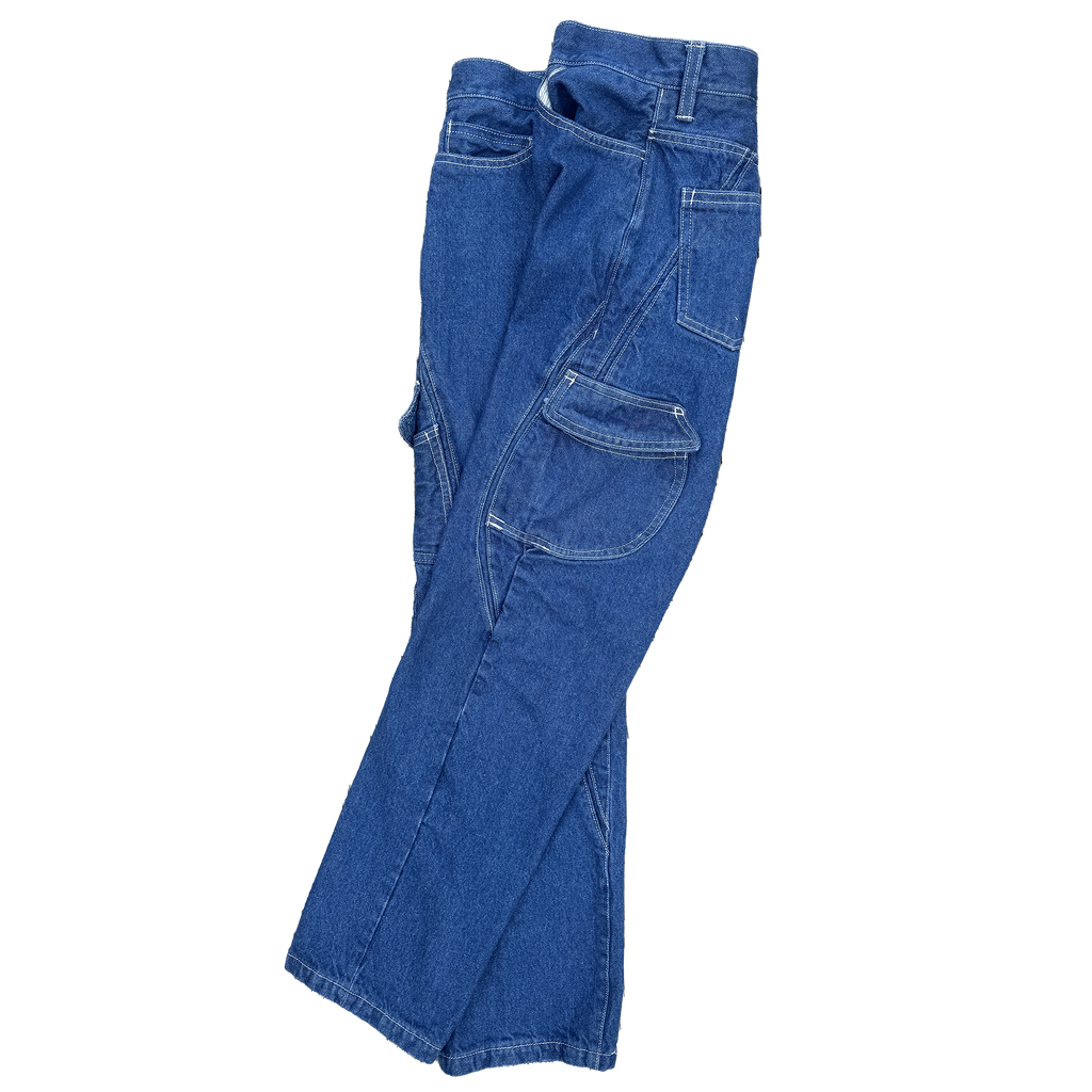 Blue Denim Jeans with Side Pocket Design