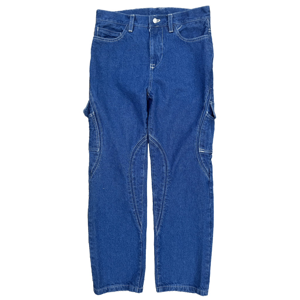 Blue Denim Jeans with Side Pocket Design