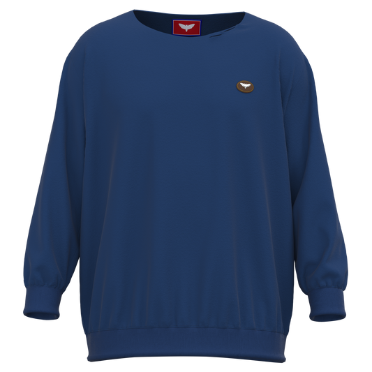 Blue Distressed Crewneck