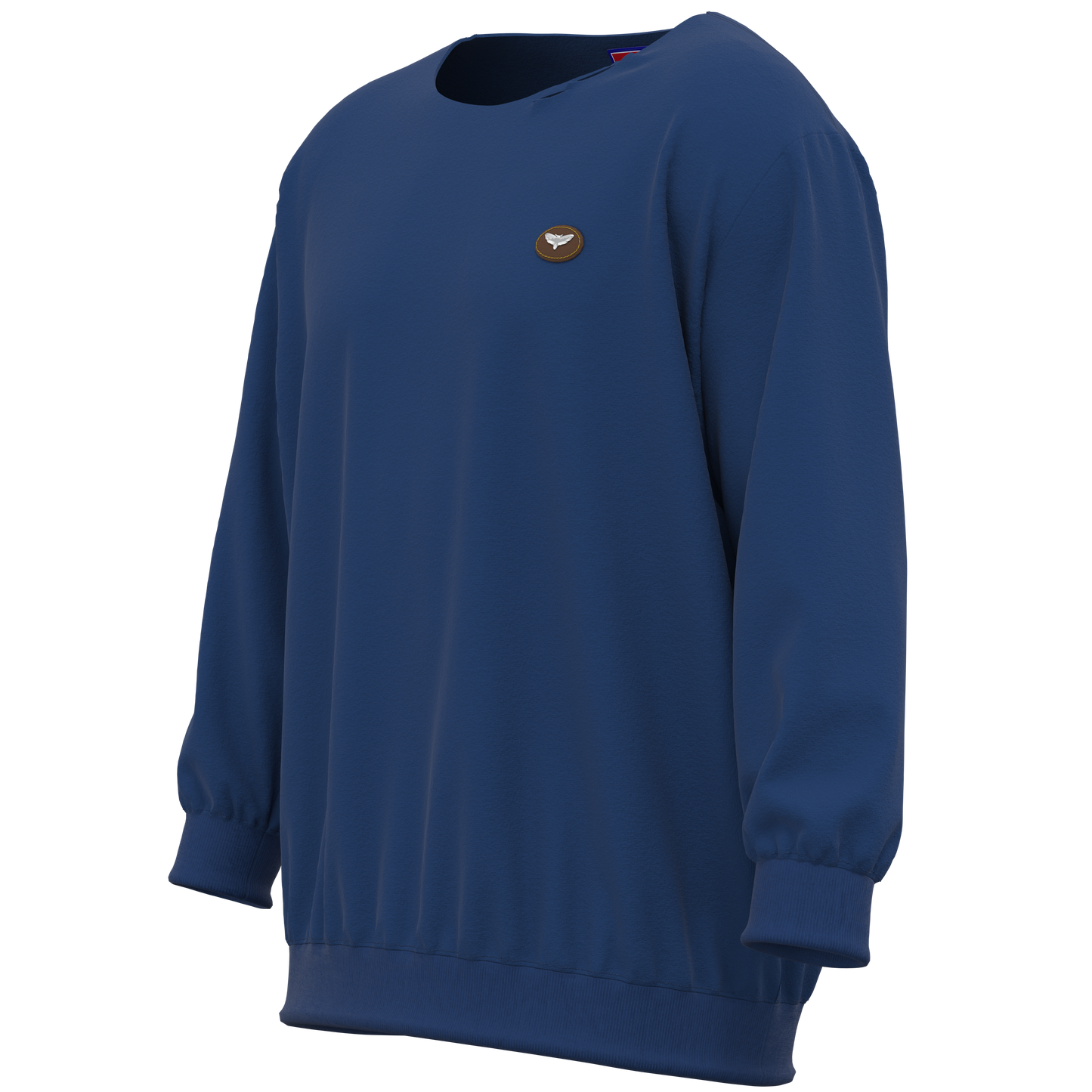 Blue Distressed Crewneck