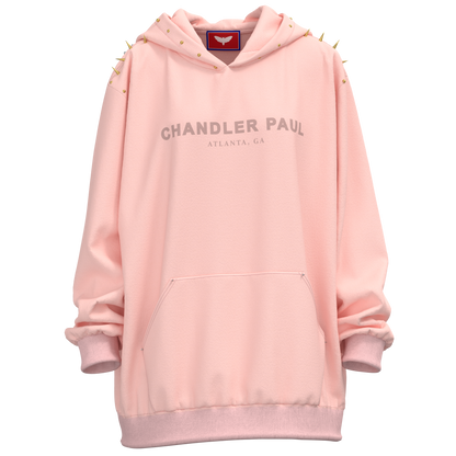 Pink Studded Hoodie