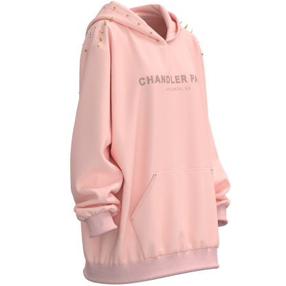 Pink Studded Hoodie