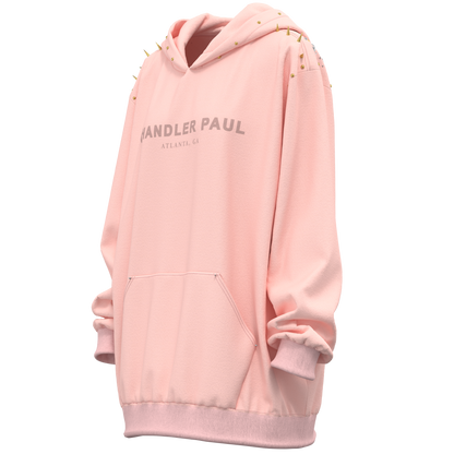 Pink Studded Hoodie