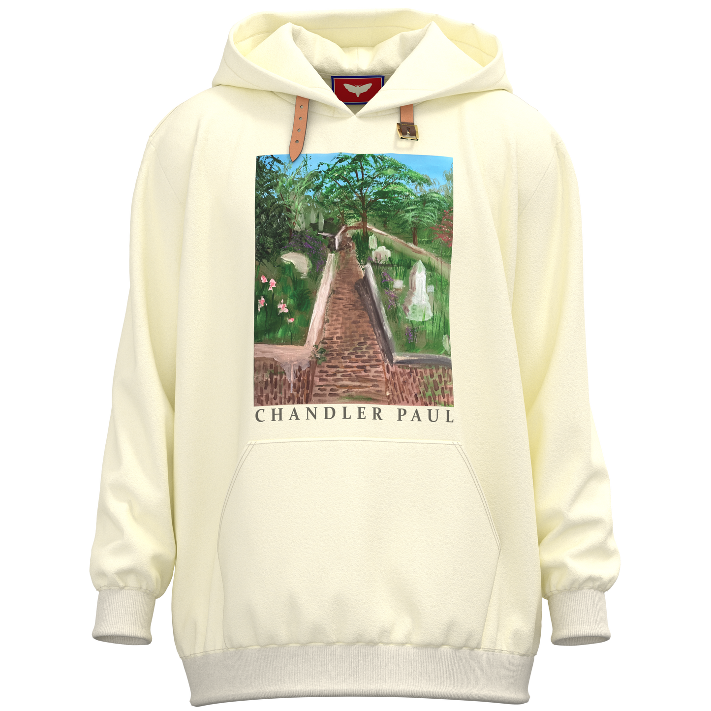 Crème Hoodie with Strap