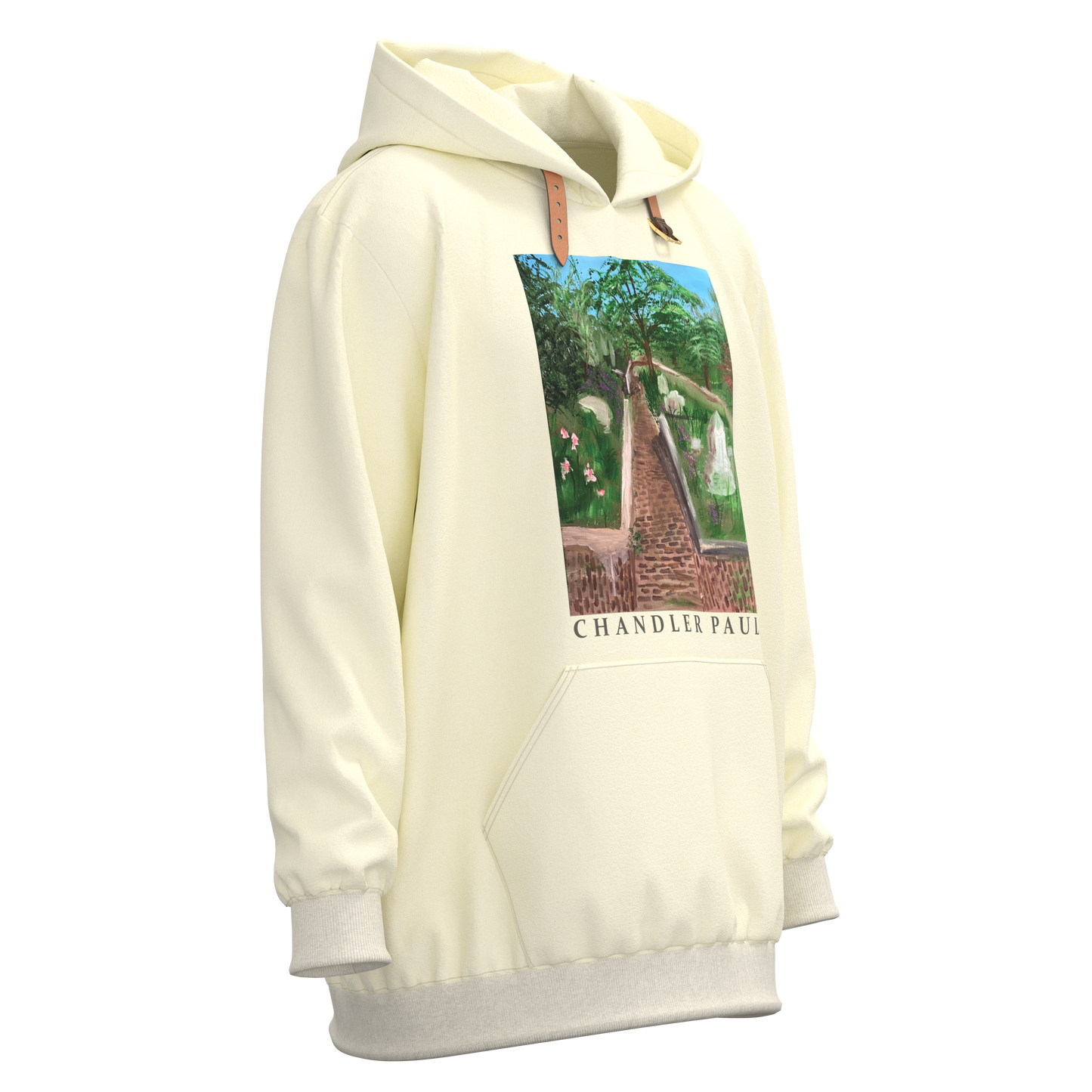 Crème Hoodie with Strap