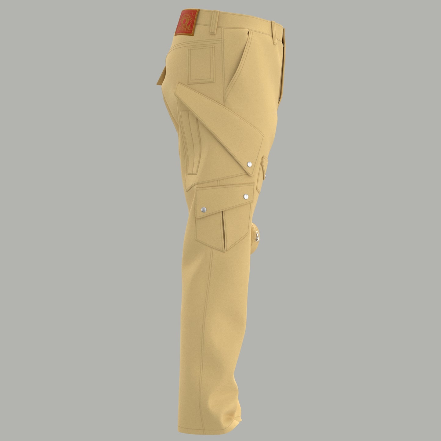 Khaki Asyme Cargo Pants