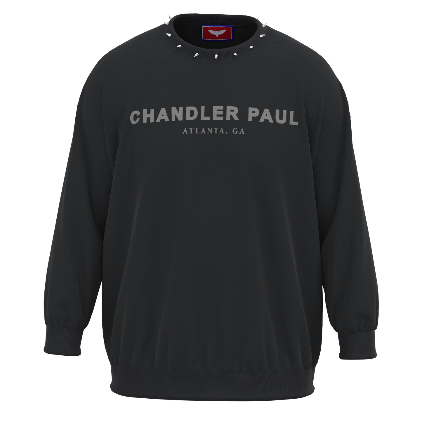 Black Spiked Crewneck