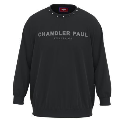 Black Spiked Crewneck