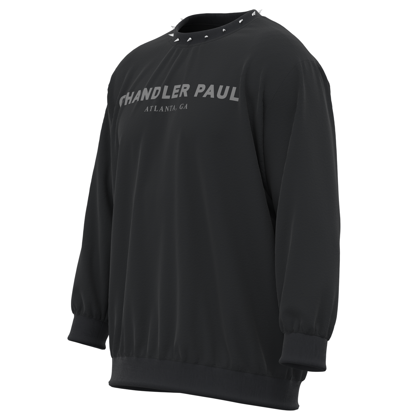 Black Spiked Crewneck