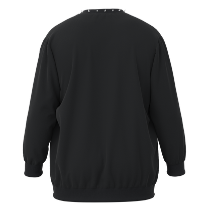 Black Spiked Crewneck